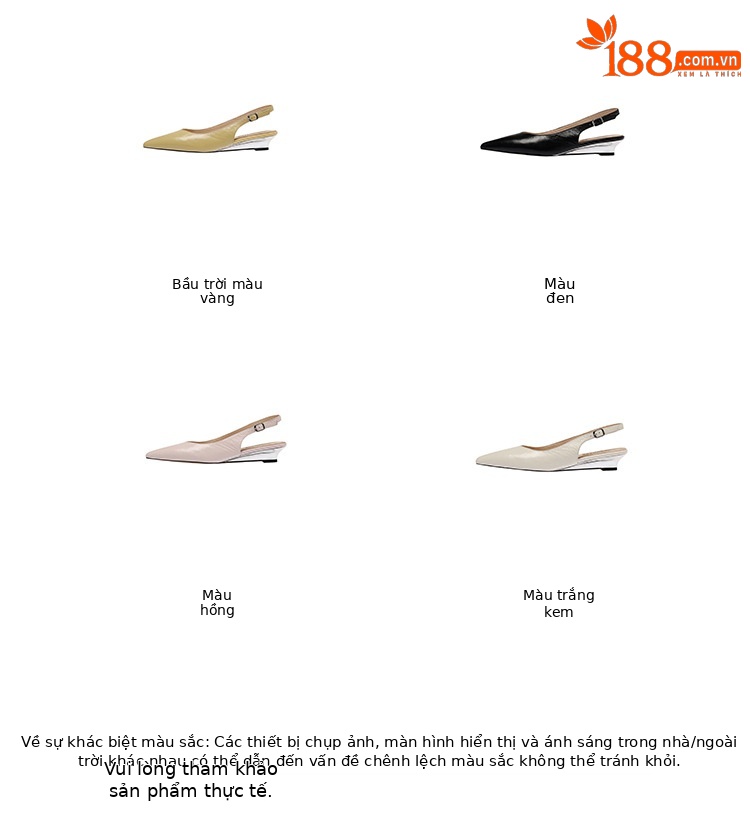 Sandal cao gót nữ mũi nhọn quai hậu đế xuồng gót 7.5 cm — Hồng nhạt 7.5cm, Hồng nhạt 3.5cm, Trắng kem 7.5cm, Đen 3.5cm chi tiết 24