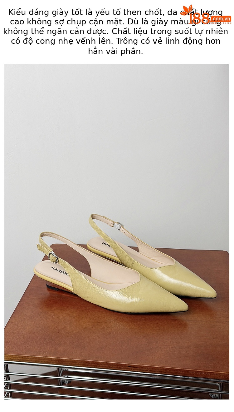 Sandal cao gót nữ mũi nhọn quai hậu đế xuồng gót 7.5 cm — Hồng nhạt 7.5cm, Hồng nhạt 3.5cm, Trắng kem 7.5cm, Đen 3.5cm chi tiết 28