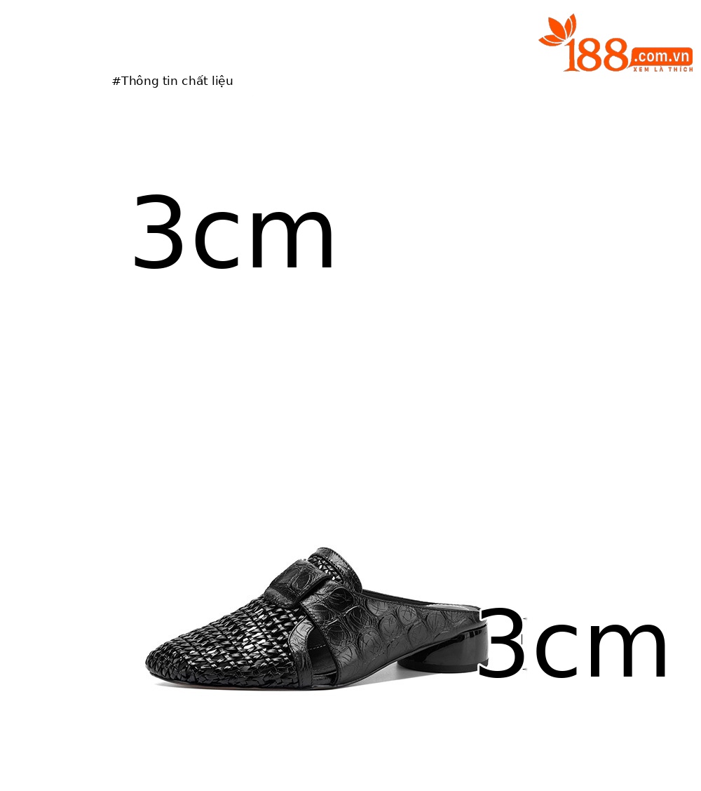 Sandal nữ quai chữ V mũi kín phong cách vintage gót thấp — đen chi tiết 4