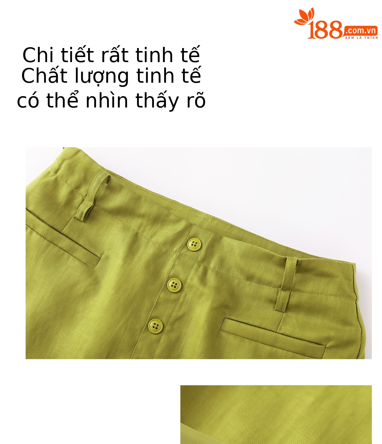 Chân váy xếp ly nữ xòe chất liệu tencel linen thoáng mát — Màu gai dầu thô chi tiết 7