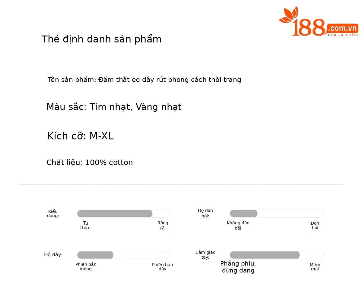 Đầm maxi nữ thắt eo dáng suông rút dây A-line tay ngắn JY2619 — màu tím nhạt, Vàng nhạt chi tiết 12