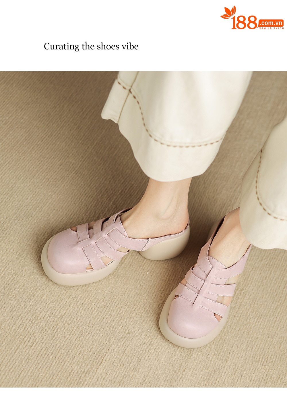 Sandal cao gót nữ mũi hở phong cách La Mã đế dày 6 cm — đen chi tiết 8