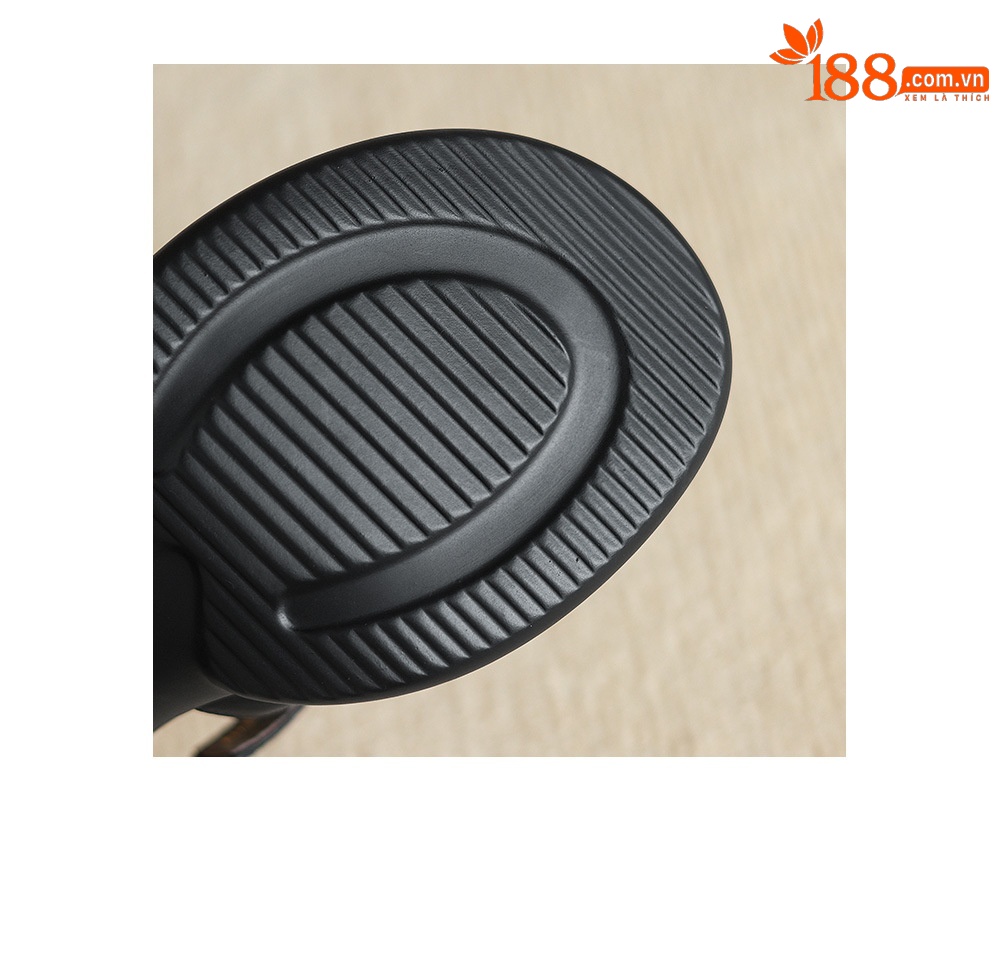 Sandal cao gót nữ mũi hở phong cách La Mã đế dày 6 cm — đen chi tiết 20