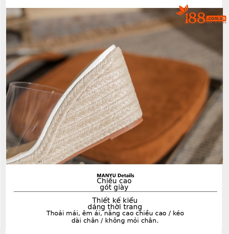 Sandal cao gót nữ đế xuồng bít mũi hở ngón, gót 9 cm, phong cách mới 2026 — màu trắng chi tiết 5