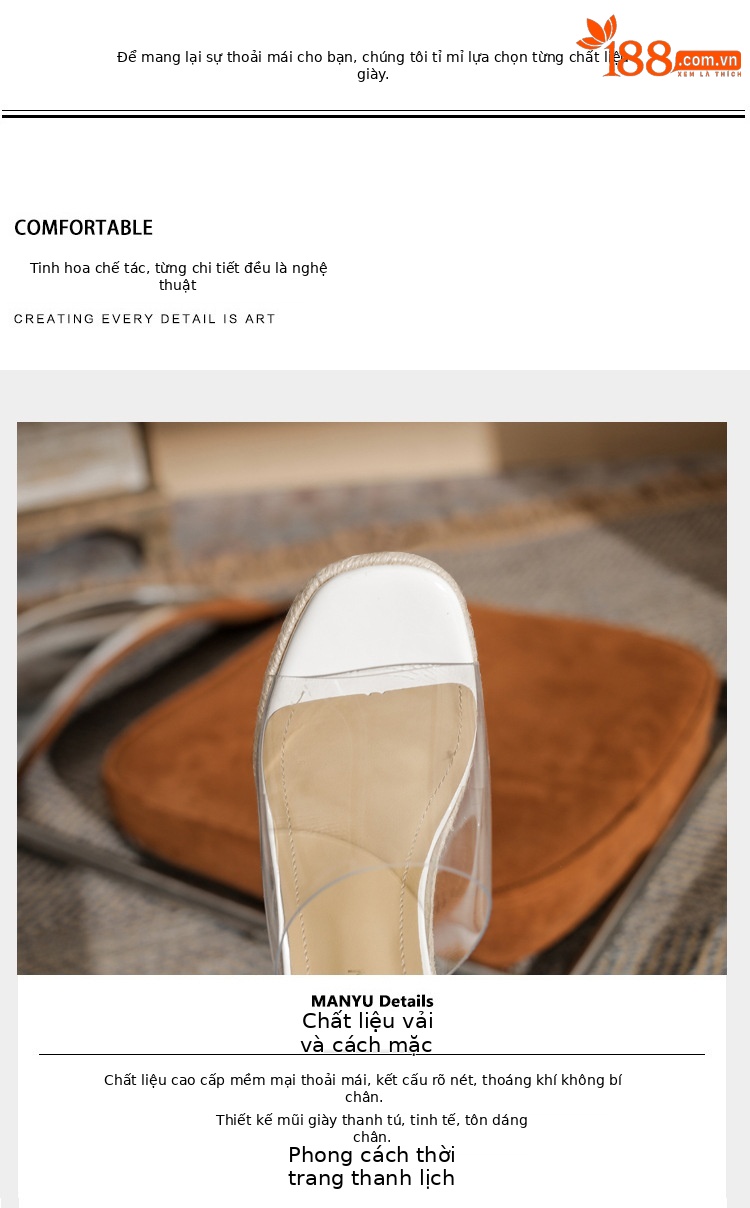 Sandal cao gót nữ đế xuồng bít mũi hở ngón, gót 9 cm, phong cách mới 2026 — màu trắng chi tiết 3
