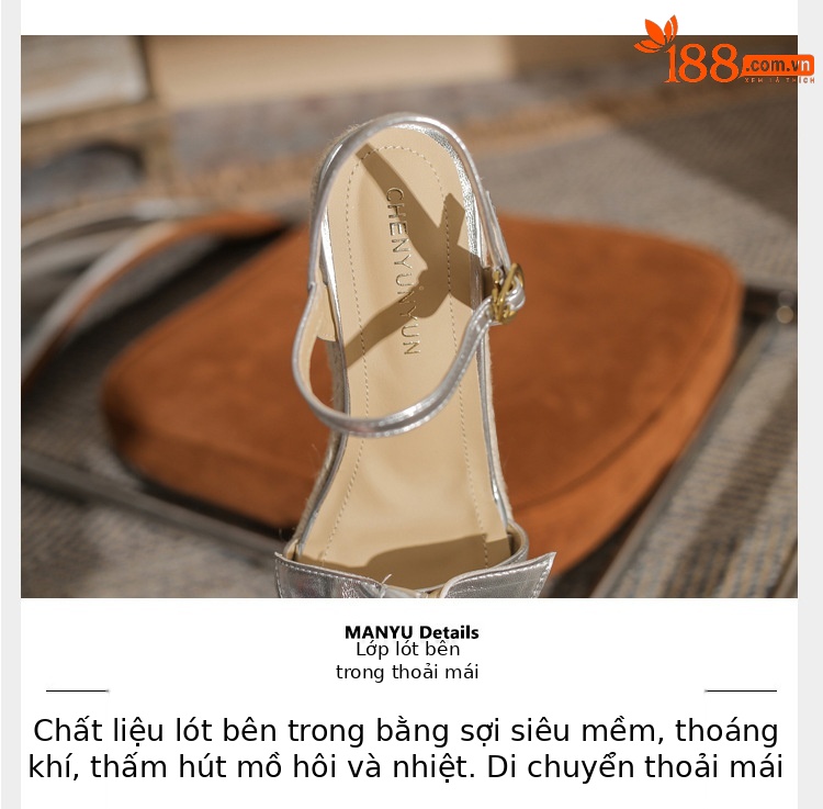 Sandal cao gót nữ hở mũi đế xuồng bện thừng gót 9 cm — màu vàng chi tiết 4