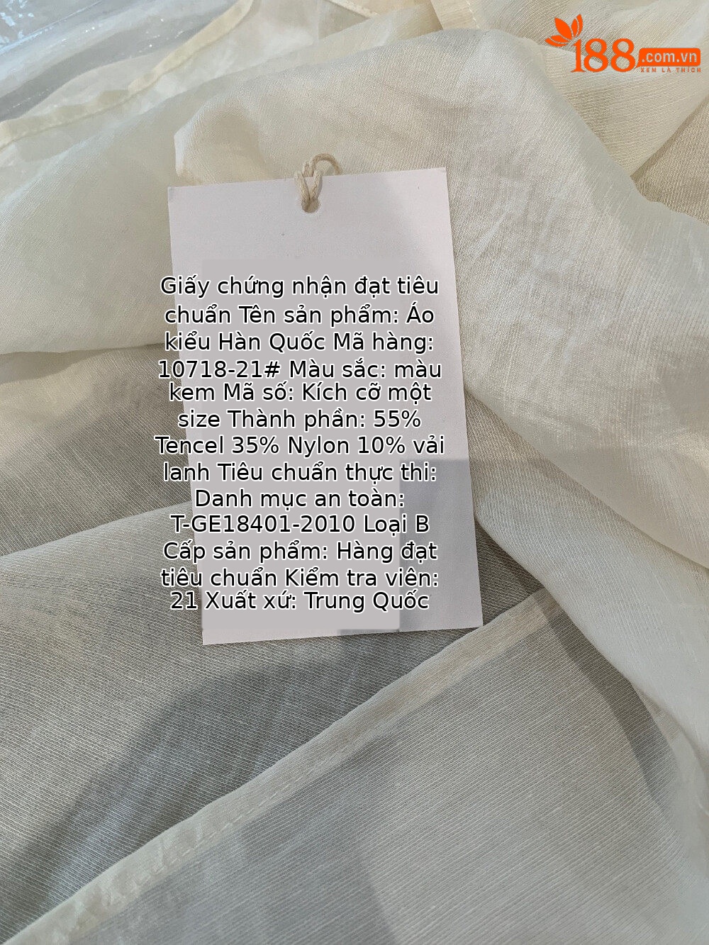 Áo sơ mi nữ linen cổ V tay dài phối dây rua, thiết kế thanh lịch mùa hè 2026 — Bột cam, xanh lá cây, màu xám, màu mơ chi tiết 21