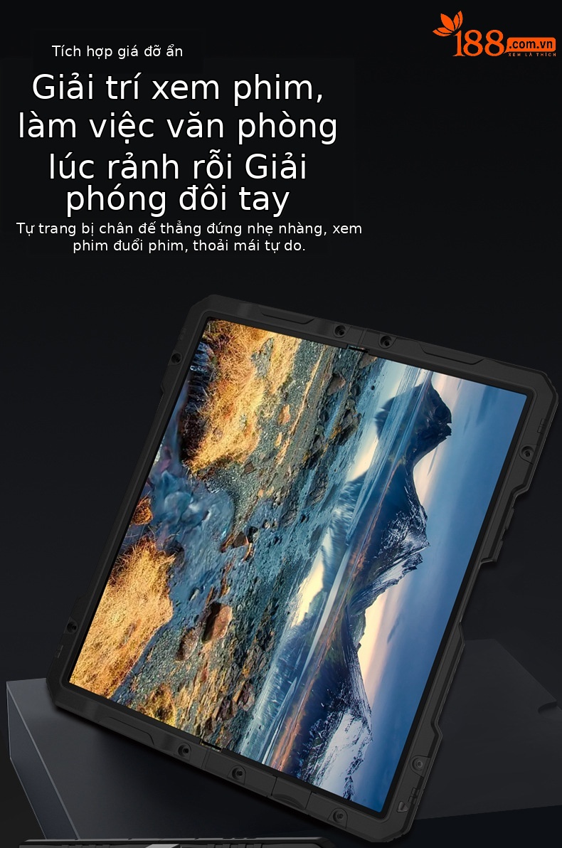 Ốp lưng Samsung Z Fold6/Fold7 kim loại chống sốc, chống nước, có chân đế, bảo vệ toàn diện — Đen, Đỏ rượu chi tiết 9