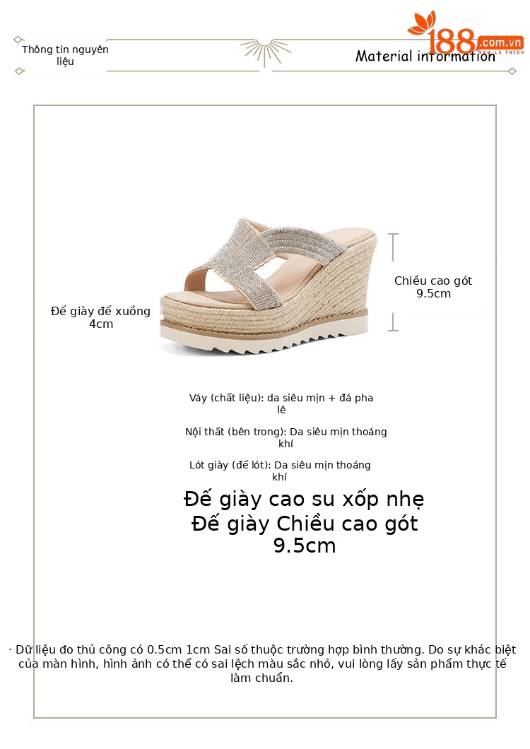 Sandal cao gót nữ hở mũi gót xuồng 10cm đính đá — màu hồng, màu mơ chi tiết 2