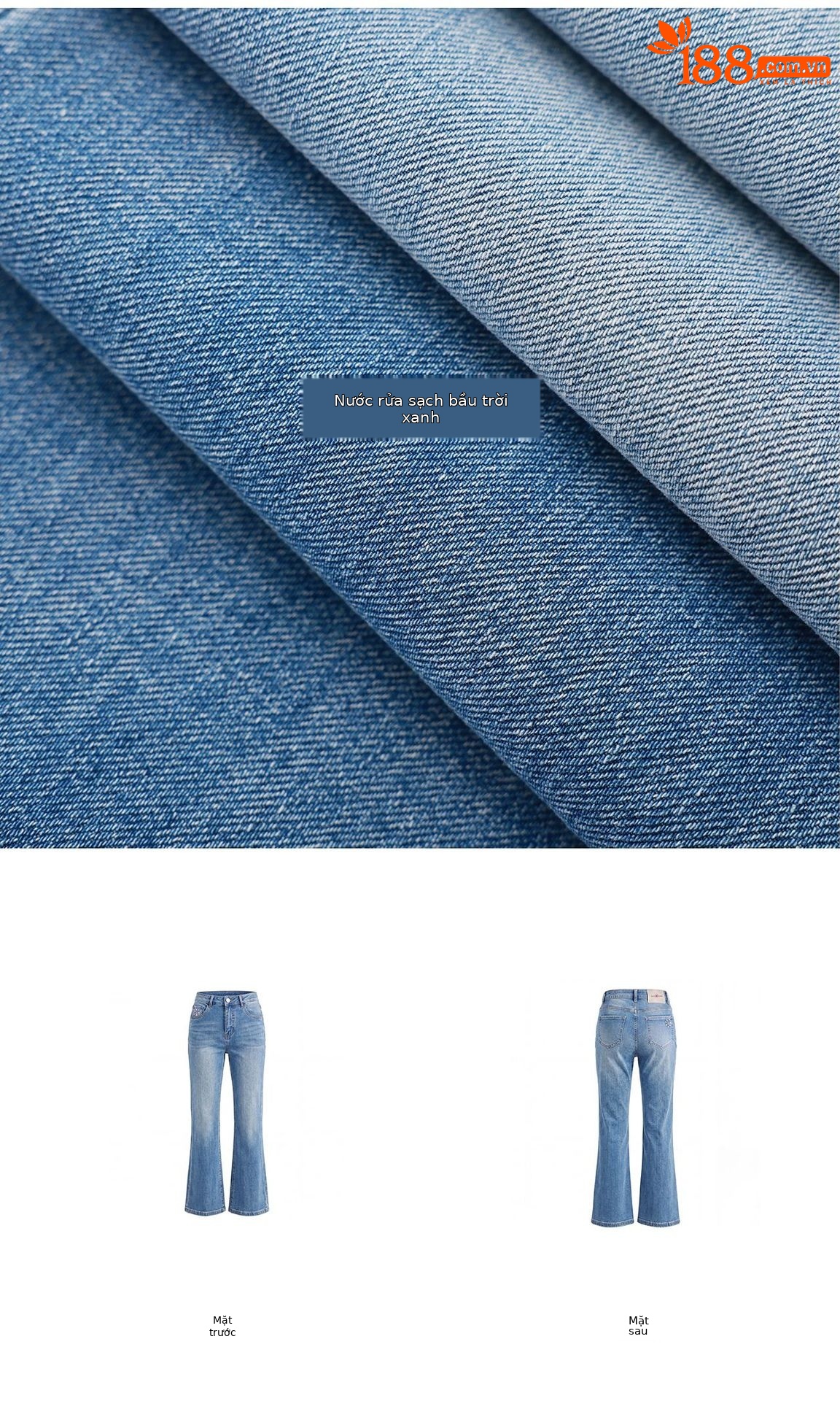 Quần jean nữ ống loe vải cotton wash lạnh co giãn 4 chiều phiên bản mỏng mùa hè — xanh lam chi tiết 6
