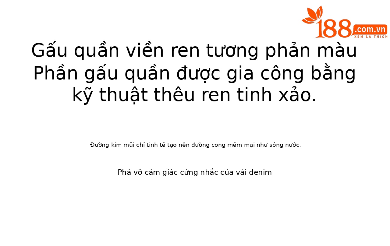 Quần jean nữ ống loe cạp cao co giãn bốn chiều vải cotton siêu mẫu — xanh lam chi tiết 9