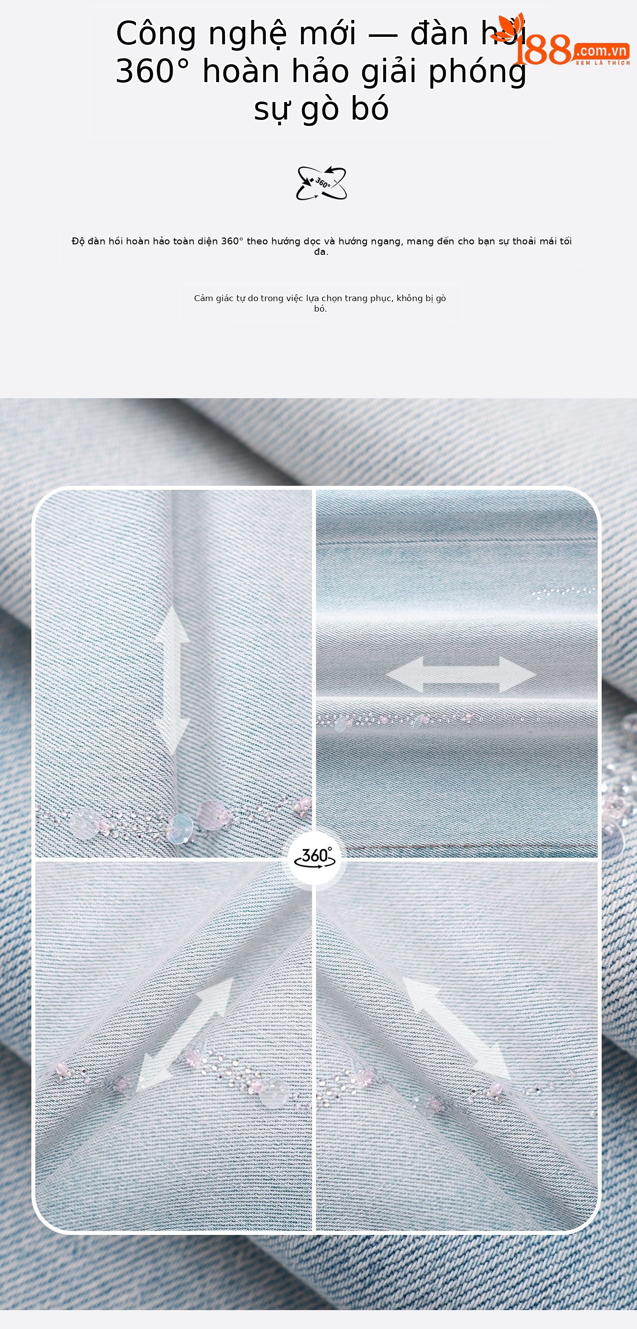 Quần jean nam ống rộng nhuộm mực, đính sequin kim cương, co giãn bốn chiều — xanh lam chi tiết 14