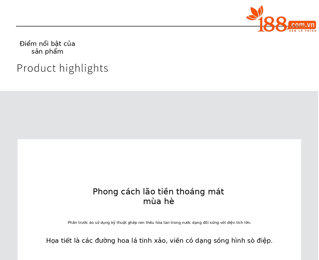 Đầm maxi nữ dáng suông không tay chất liệu tencel phối ren jacquard thêu họa tiết — màu trắng chi tiết 7