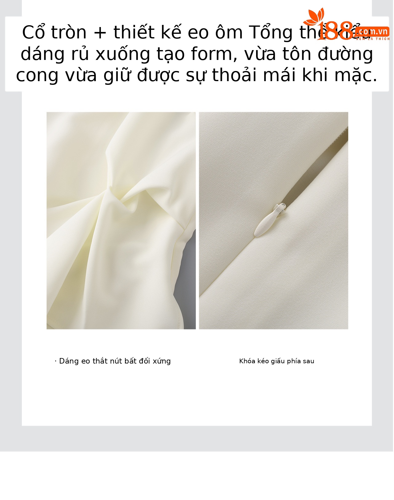 Váy liền nữ xoắn eo tạo dáng thon gọn, phong cách công sở thanh lịch — màu đen chi tiết 9
