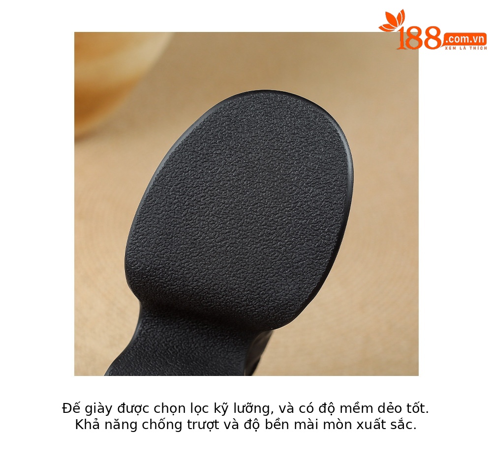 Sandal cao gót nữ đế platform da lộn quai ngang gót 9 cm — Da cừu đen lật, Da cừu đen chi tiết 20