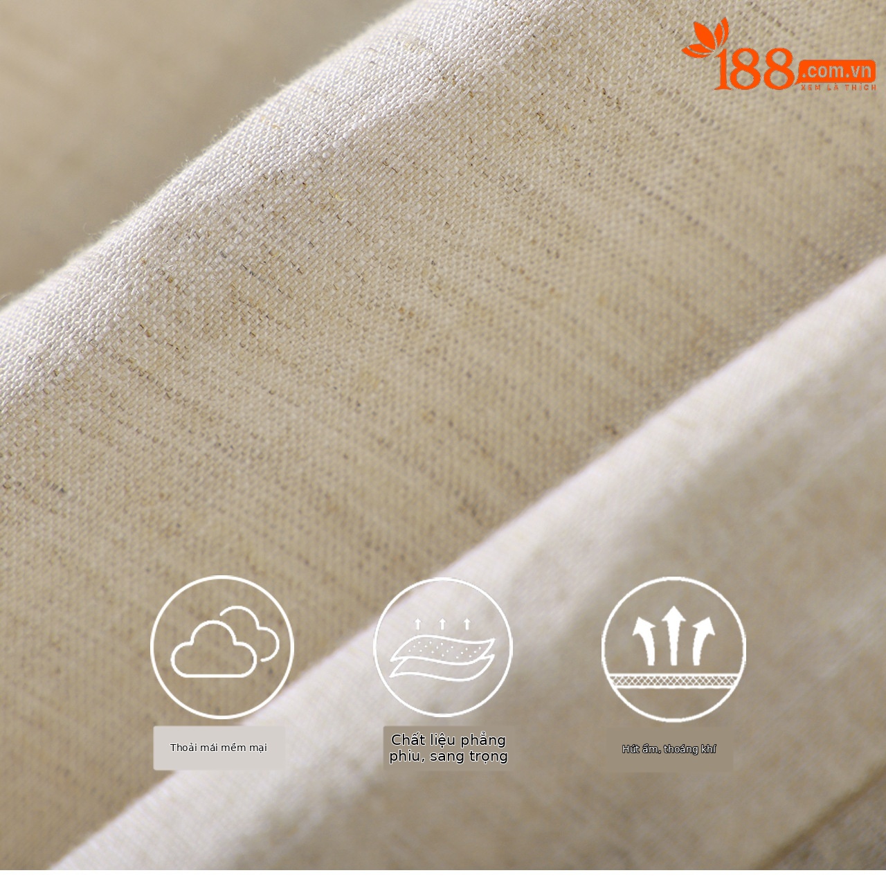 Quần culottes nữ ống rộng dáng suông vải tơ tằm pha linen chống nhăn mùa hè — Màu sắc chi tiết 4