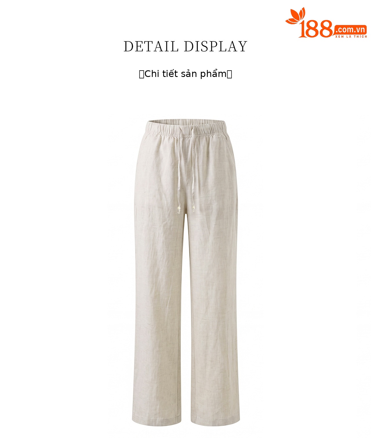 Quần culottes nữ ống rộng dáng suông vải tơ tằm pha linen chống nhăn mùa hè — Màu sắc chi tiết 22