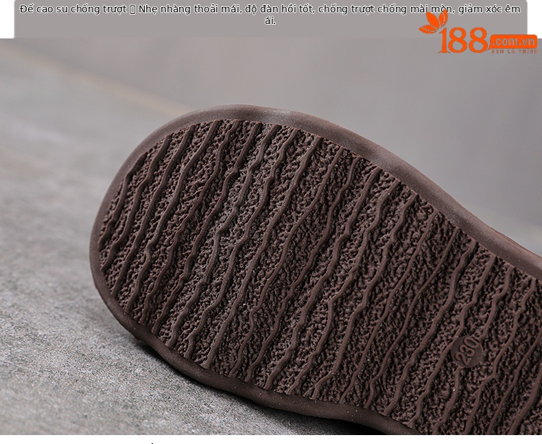 Boot nữ cổ thấp da bò lưới phối đế dày phong cách cổ điển — màu nâu chi tiết 7