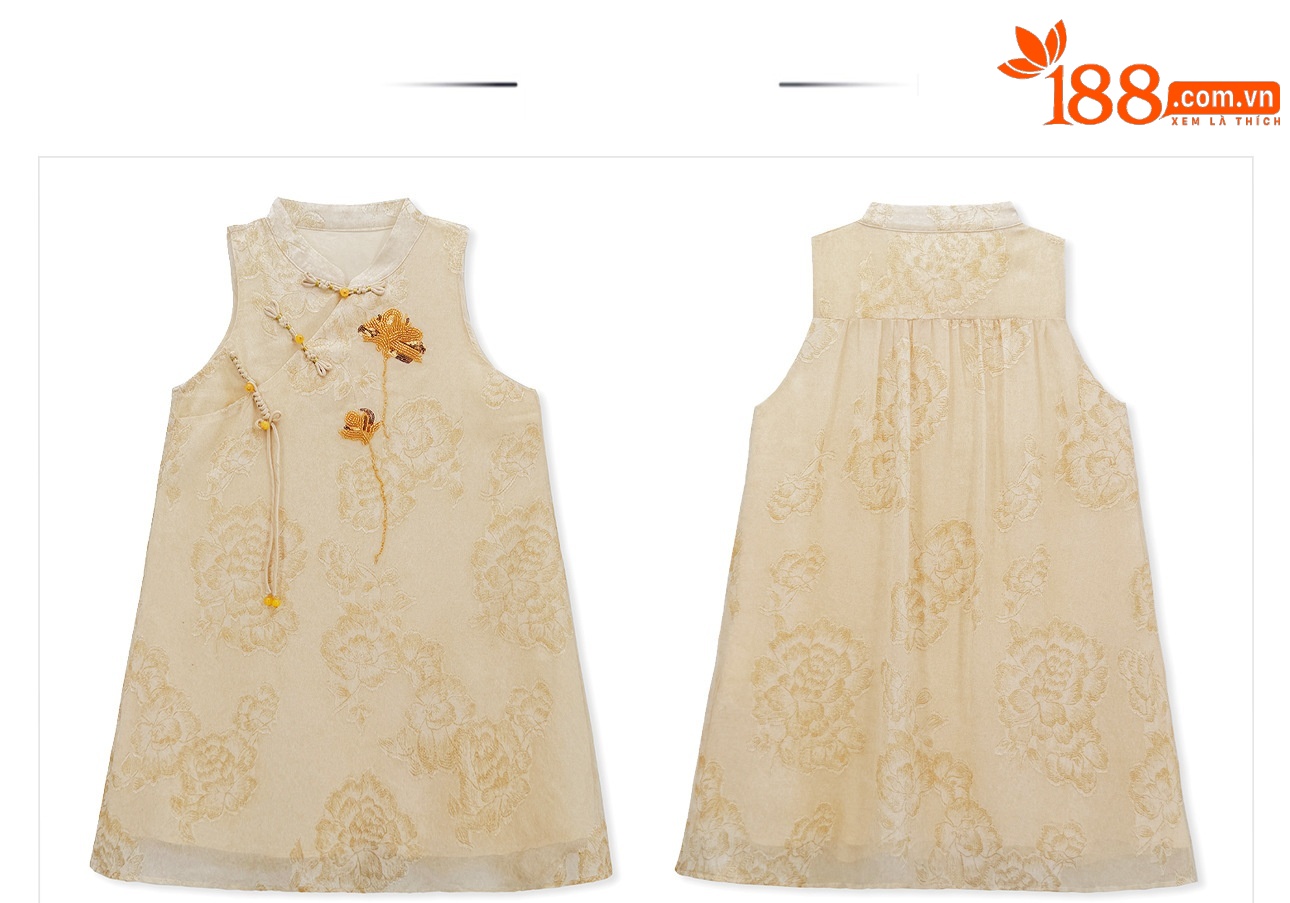 Đầm vest nữ retro chất jacquard cài snap — nghệ chi tiết 14