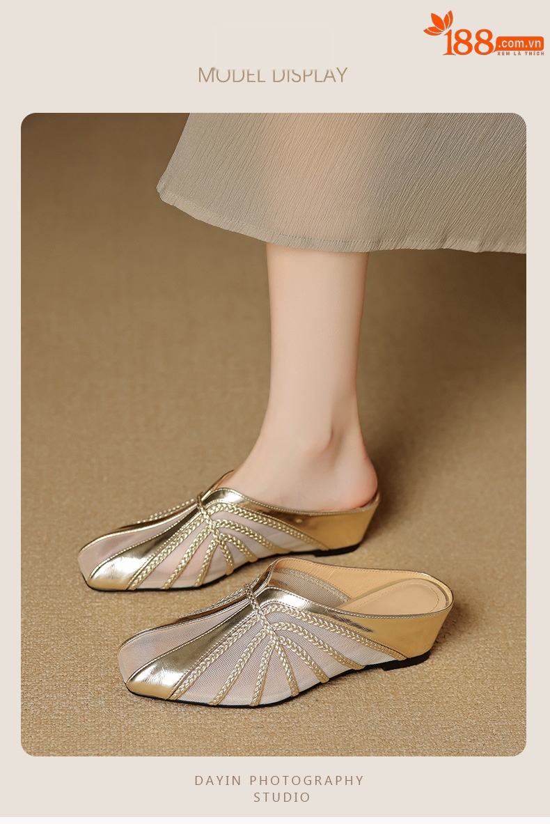 Sandal cao gót nữ mũi nhọn quai chéo gót 5 cm phong cách Hàn Quốc — đen chi tiết 6