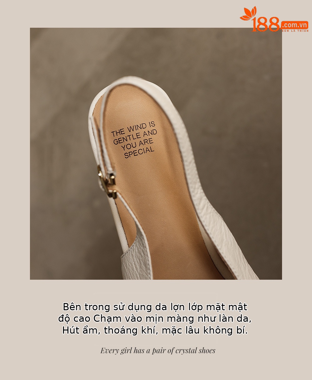 Sandal nữ da cừu gót dày 3 cm phong cách vintage dệt chéo hở mũi — đen chi tiết 16