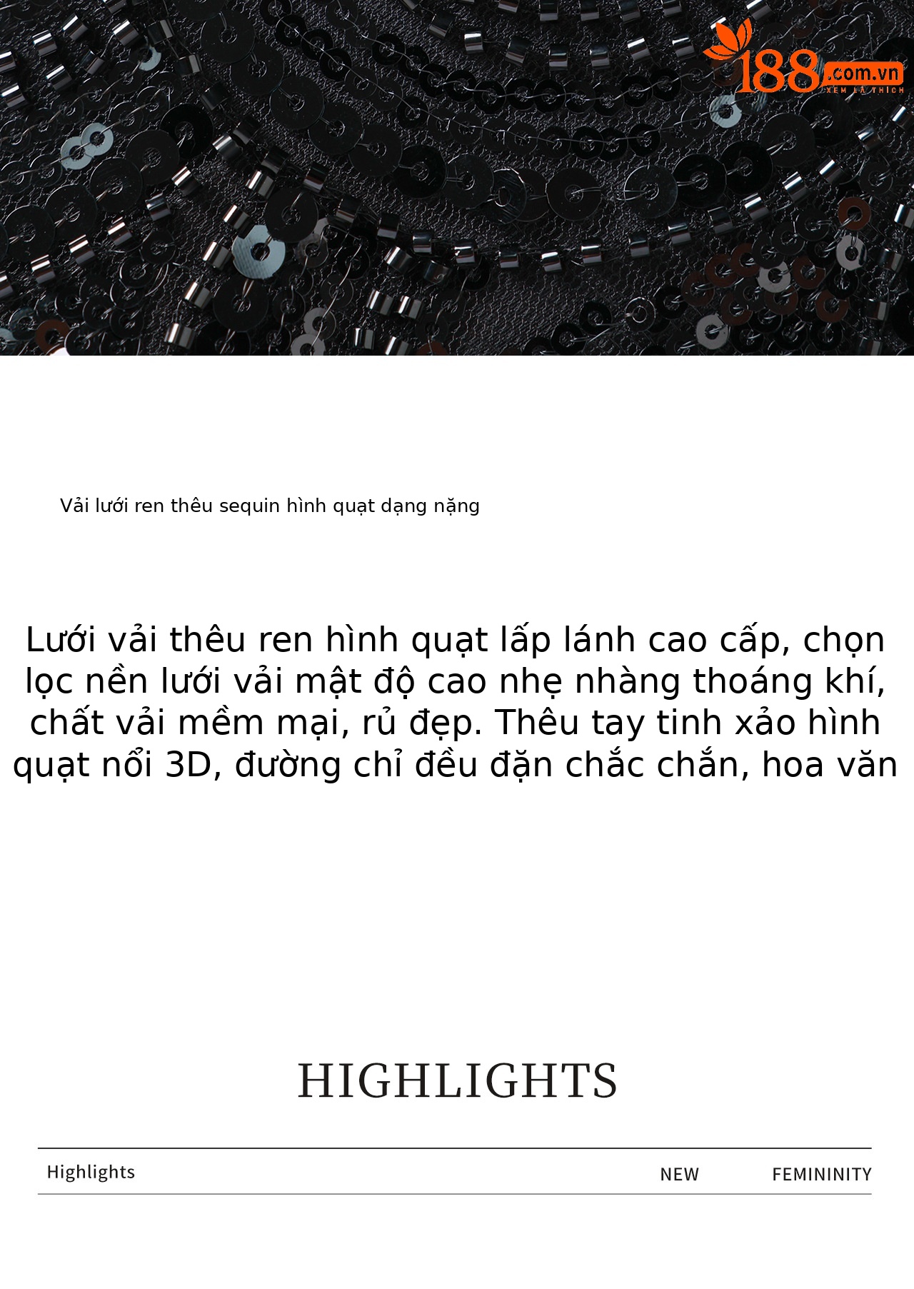 Áo hai dây nữ đính cườm sequin cao cấp phong cách Pháp — màu đen chi tiết 6