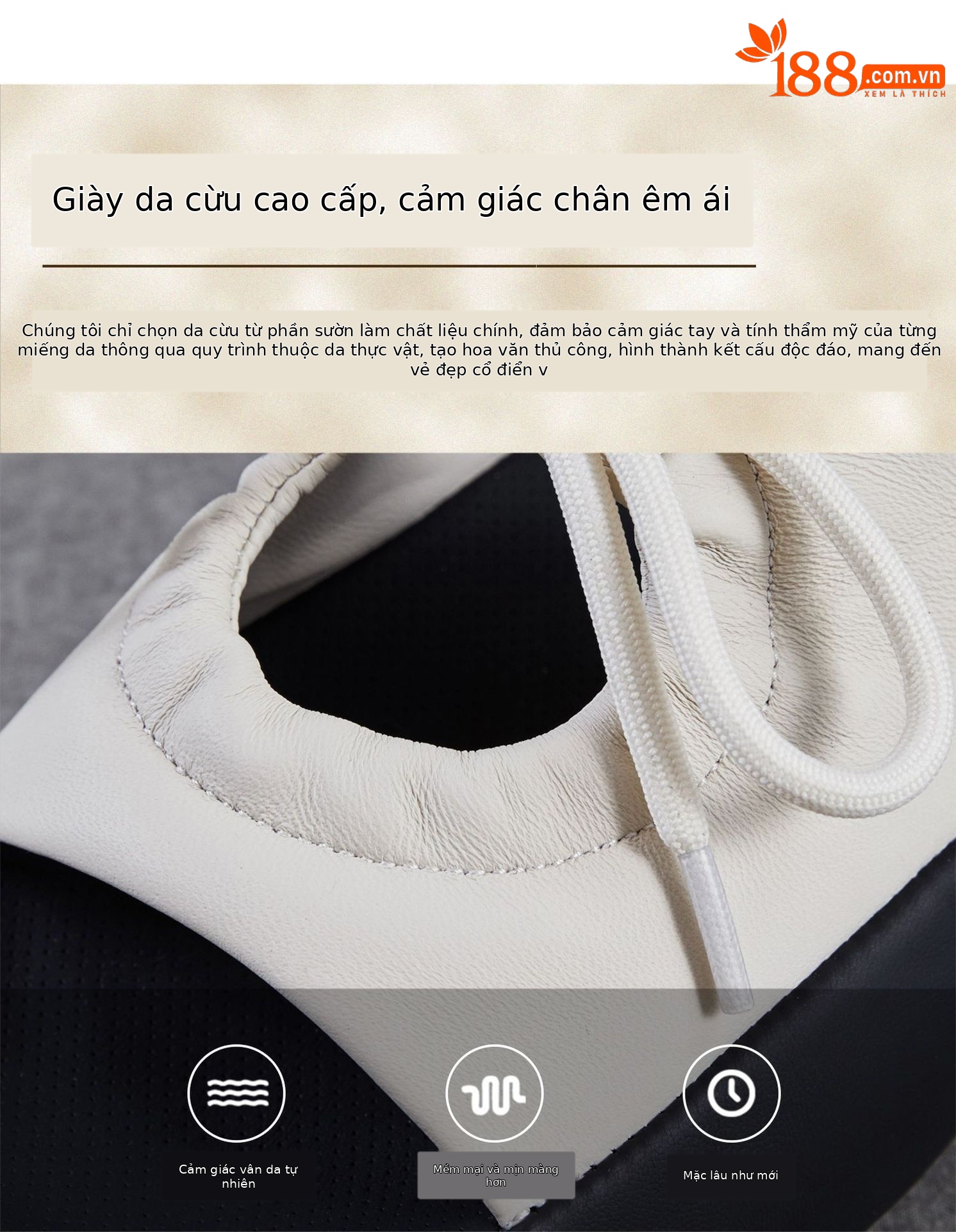 Dép sandal nữ quai chữ V đế dày phong cách Hàn Quốc, buộc dây hở mũi, form bánh mì — màu đen, trắng ngà chi tiết 4