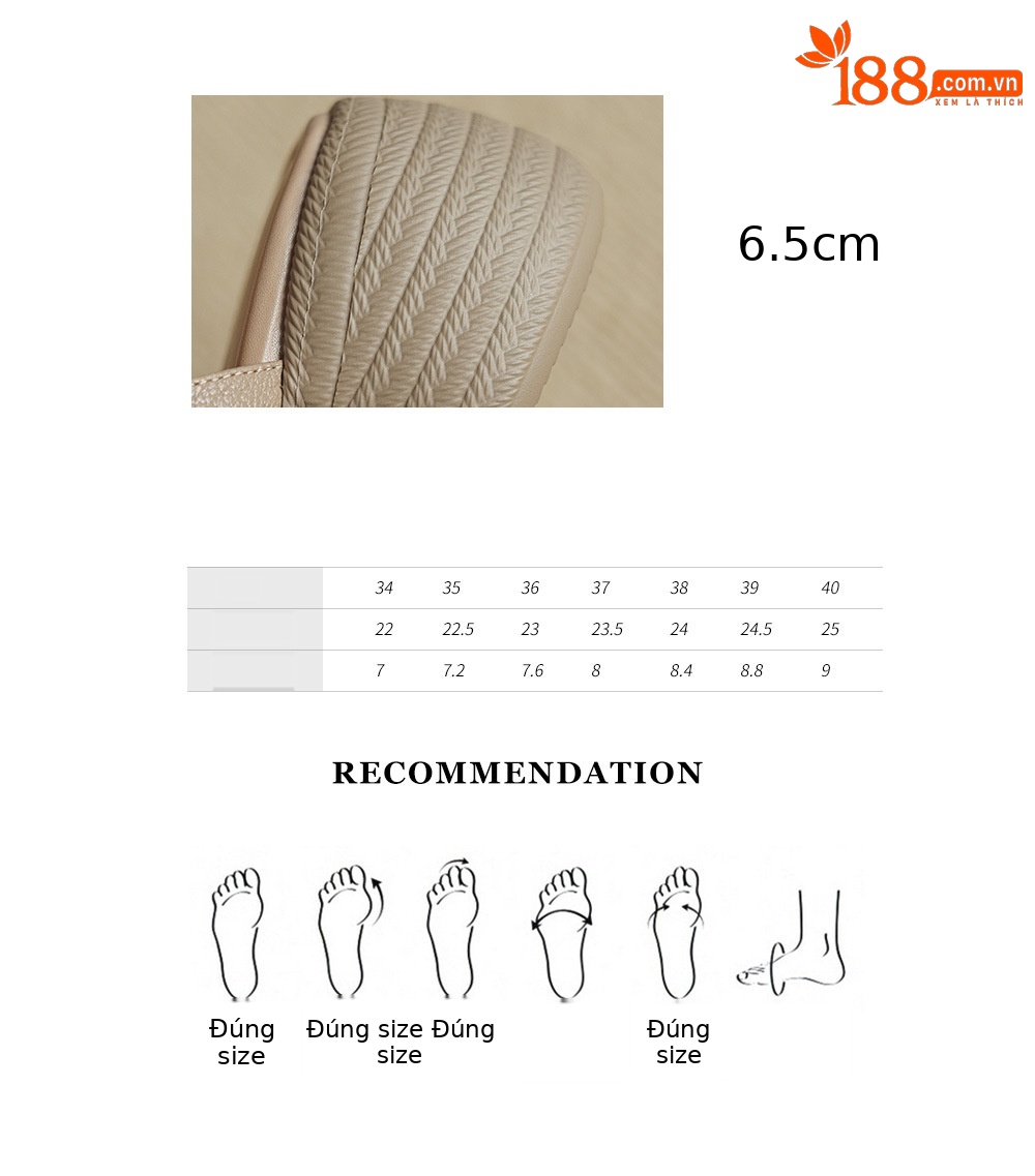 Sandal cao gót nữ hở mũi phong cách hoa, gót 6 cm — màu trắng ngà chi tiết 4