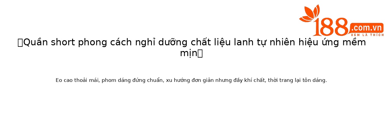Quần short nữ kaki cạp cao ống suông chống nhăn phong cách công sở — Xanh lông mòng đen chi tiết 1