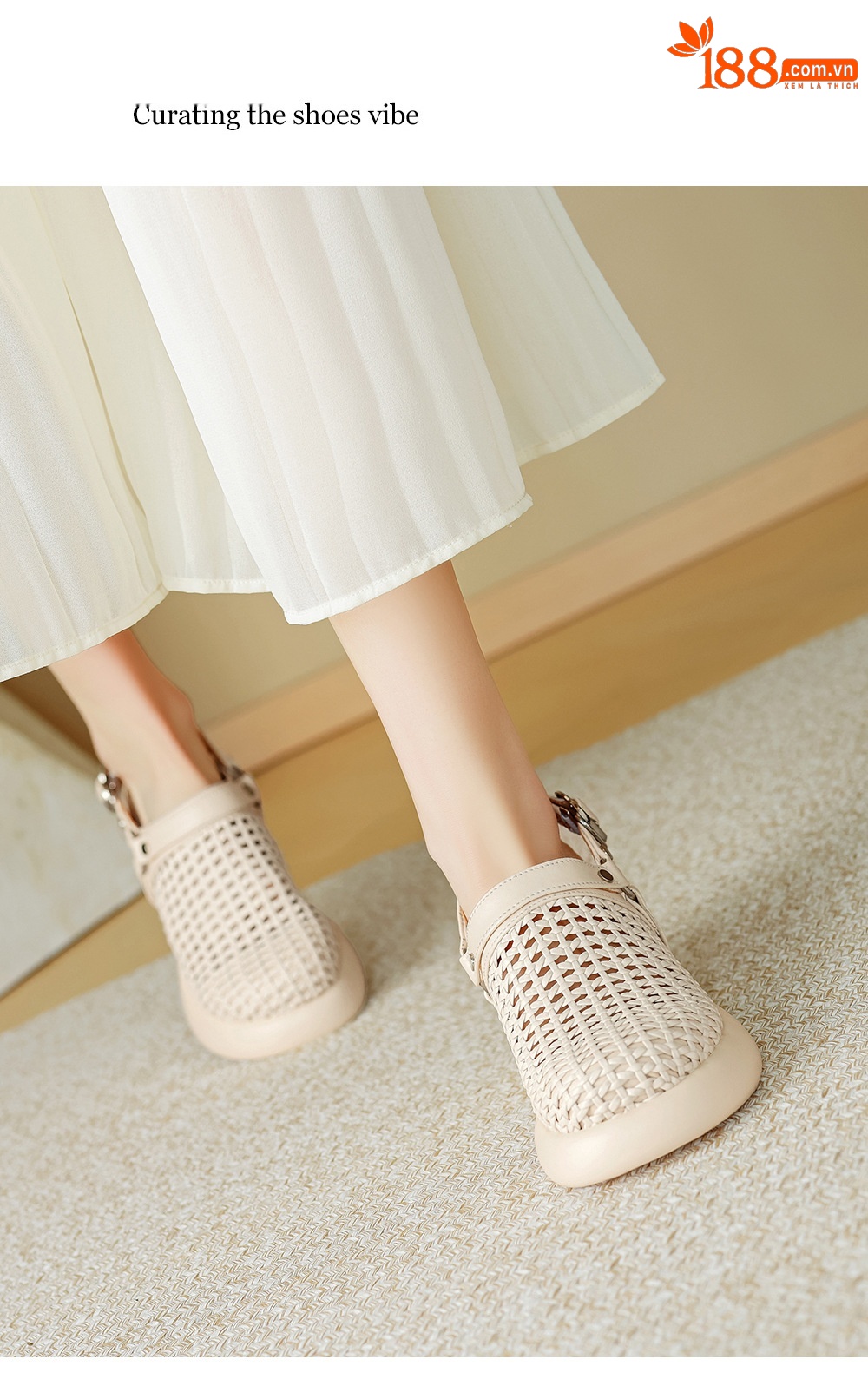 Sandal cao gót nữ mũi hở đế dày gót 6 cm phong cách dệt — đen chi tiết 11