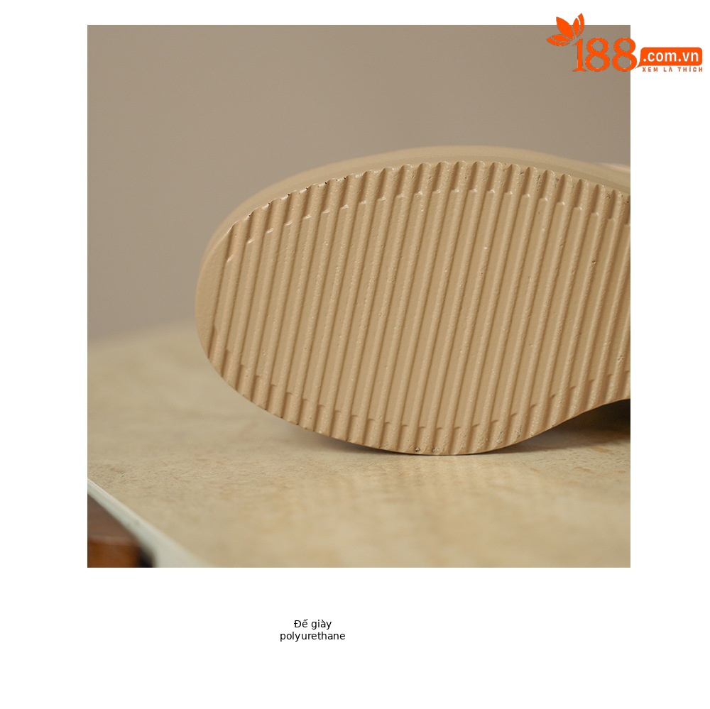 Sandal cao gót nữ hở mũi đế xuồng da cừu đục lỗ — màu trắng ngà chi tiết 20