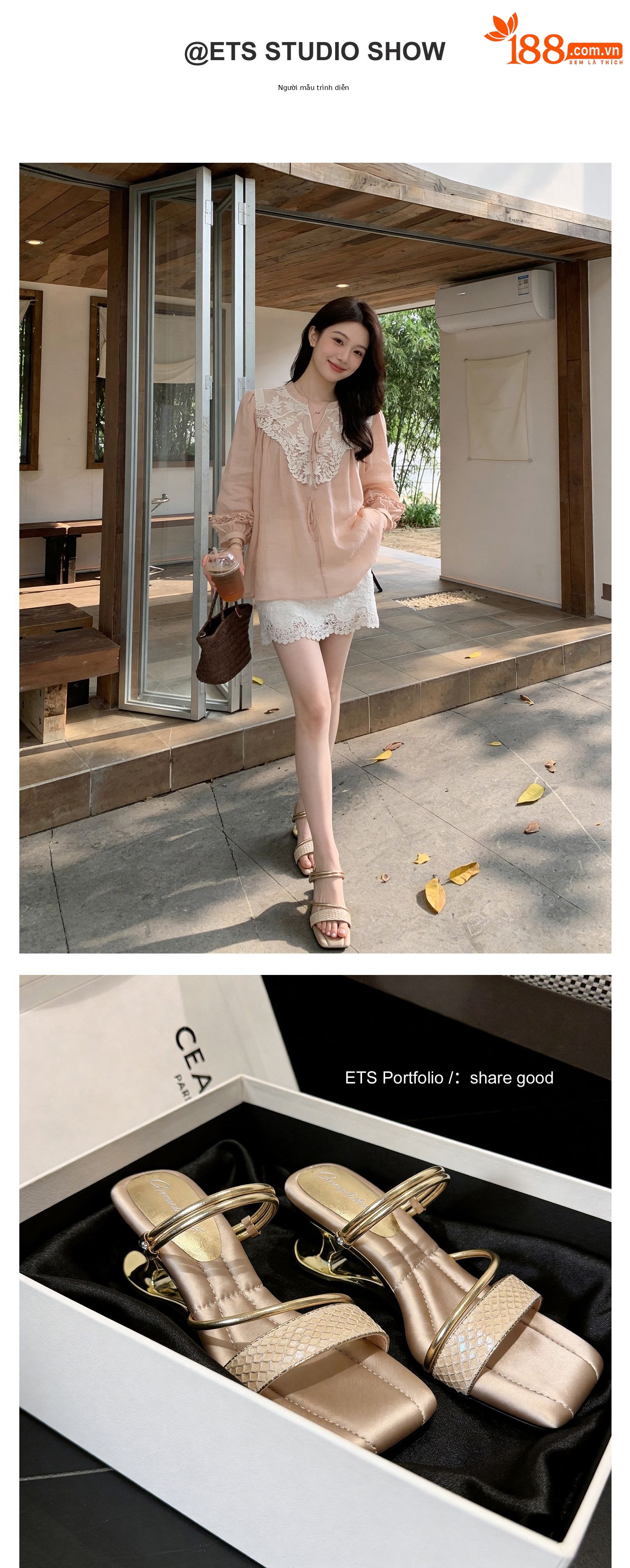 Sandal cao gót nữ quai mảnh mũi vuông hở mũi, gót dị hình, có thể xỏ kiểu một dây hoặc hai dây — màu vàng, bạc chi tiết 9