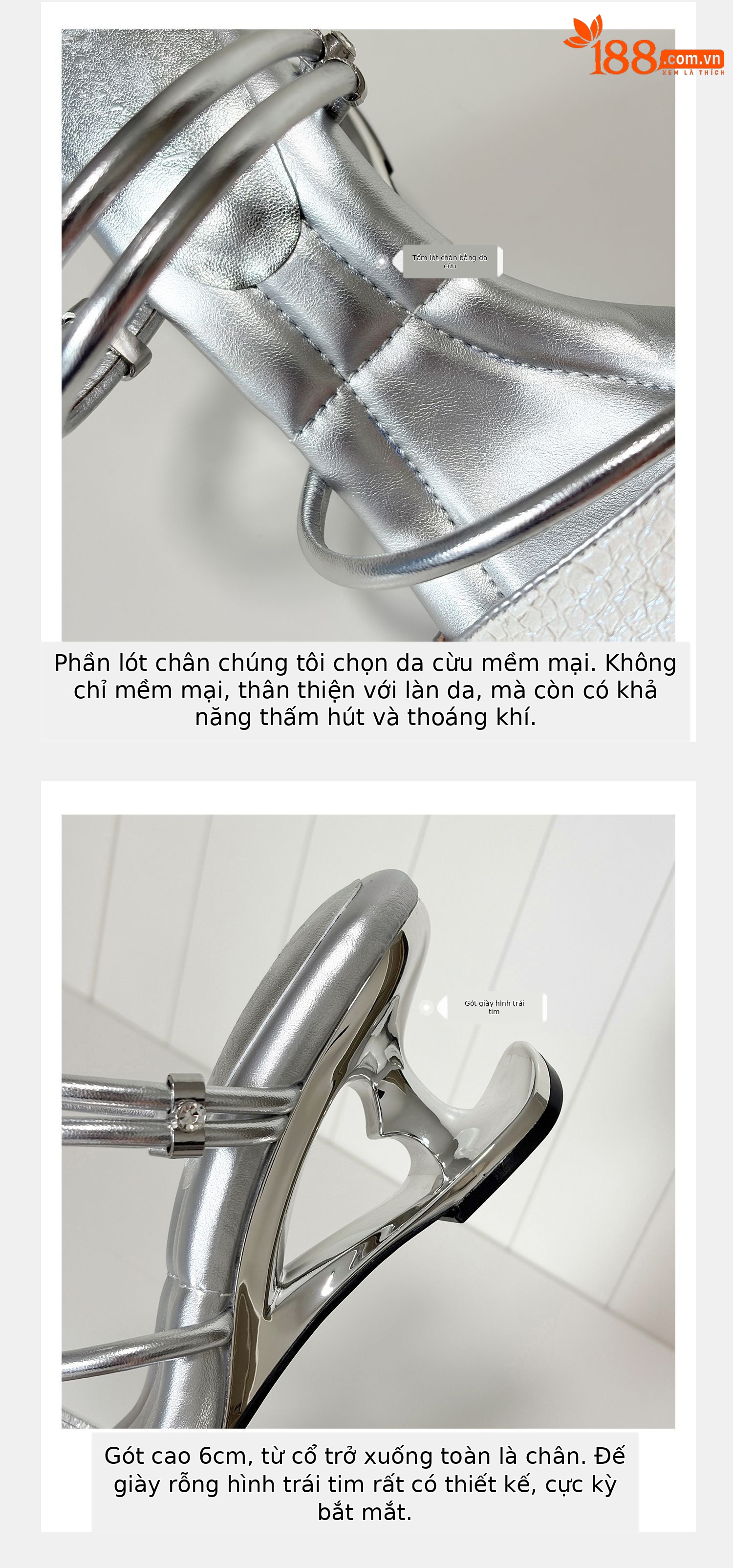Sandal cao gót nữ quai mảnh mũi vuông hở mũi, gót dị hình, có thể xỏ kiểu một dây hoặc hai dây — màu vàng, bạc chi tiết 8