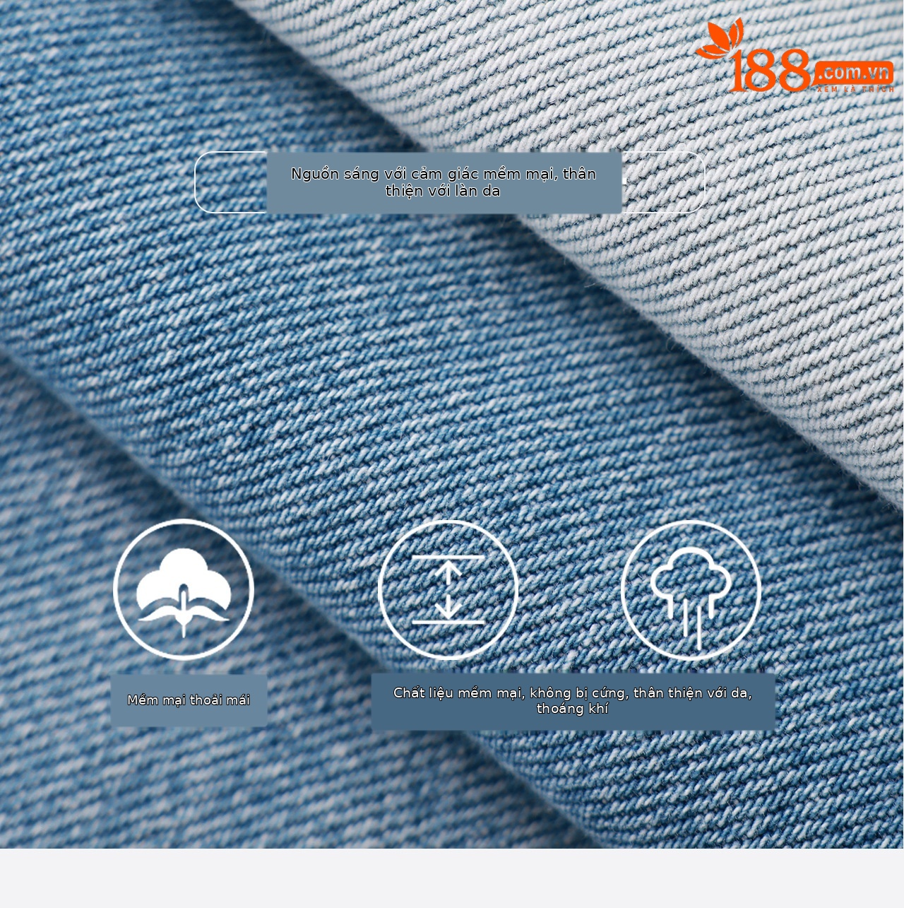 Quần jean nữ ống rộng chất liệu cotton giặt mềm, dáng rộng thùng thình phong cách denim — xanh lam chi tiết 12