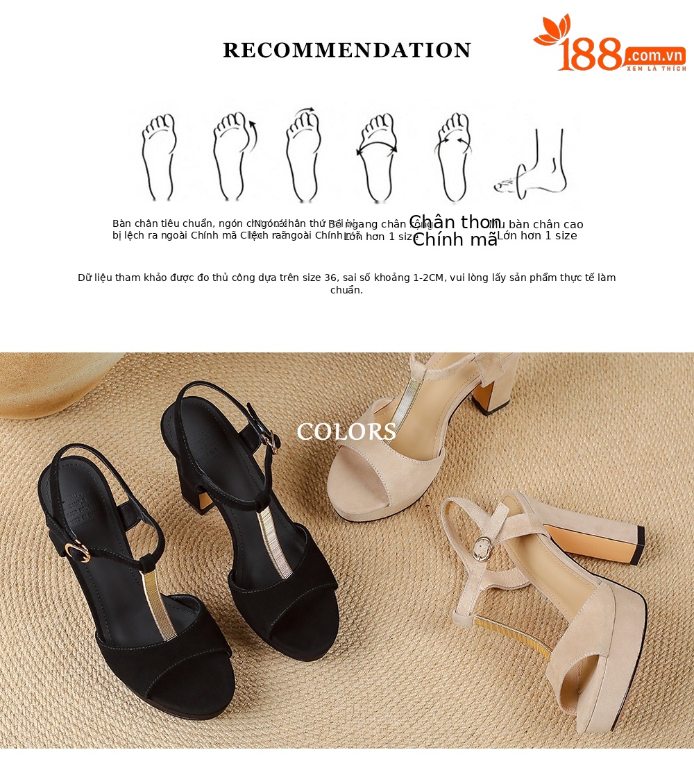 Sandal cao gót nữ hở mũi đế xuồng gót vuông 9 cm — màu đen, màu mơ chi tiết 3