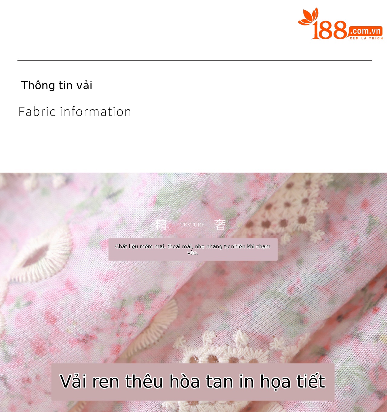 Đầm suông nữ midi phong cách Pháp thêu hoa in họa tiết — xanh lam chi tiết 5