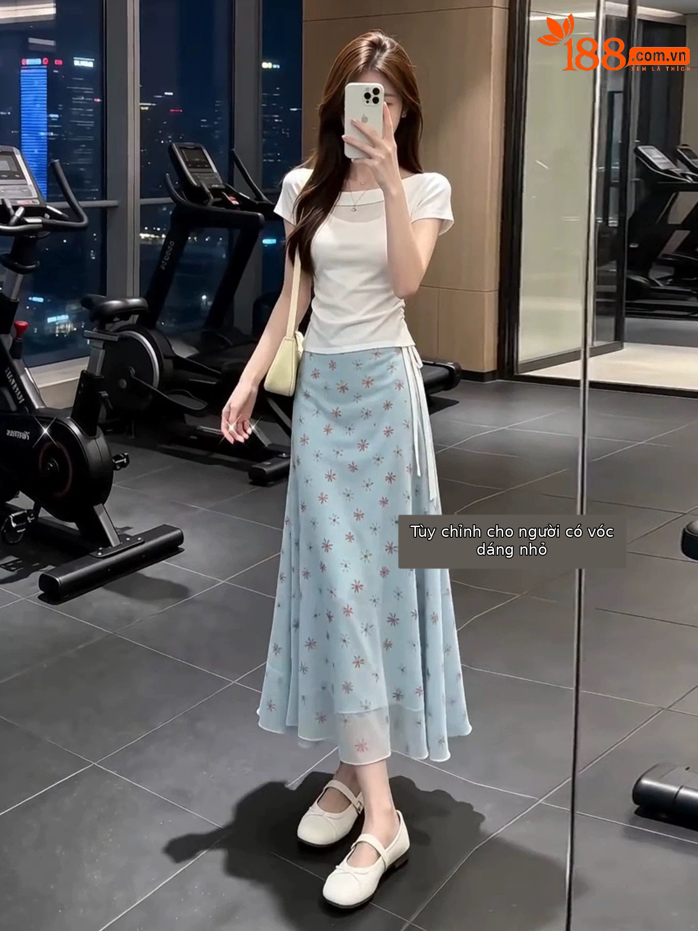 Bộ áo váy hai mảnh nữ phong cách ngự tỷ thanh lịch mùa hè — váy ngắn chi tiết 1