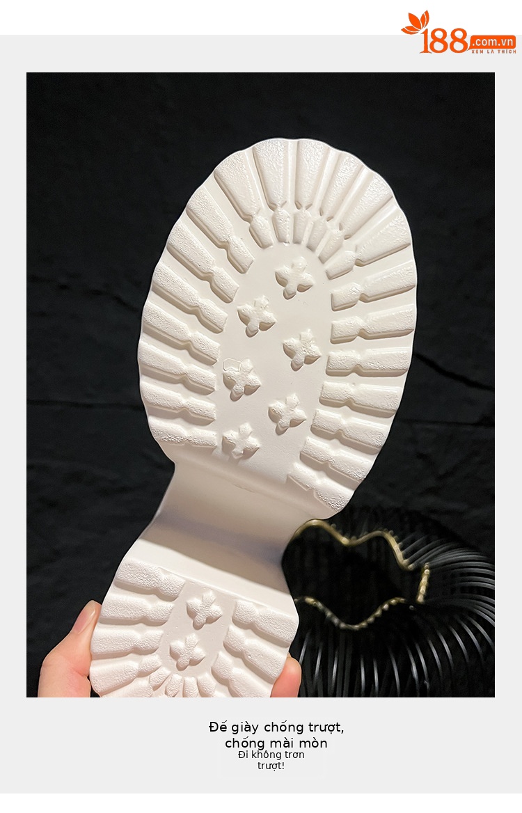 Sandal hở mũi nữ đế siêu dày 12cm quai ngang phong cách La Mã, khóa dán, gót vuông — màu đen, màu trắng ngà chi tiết 5