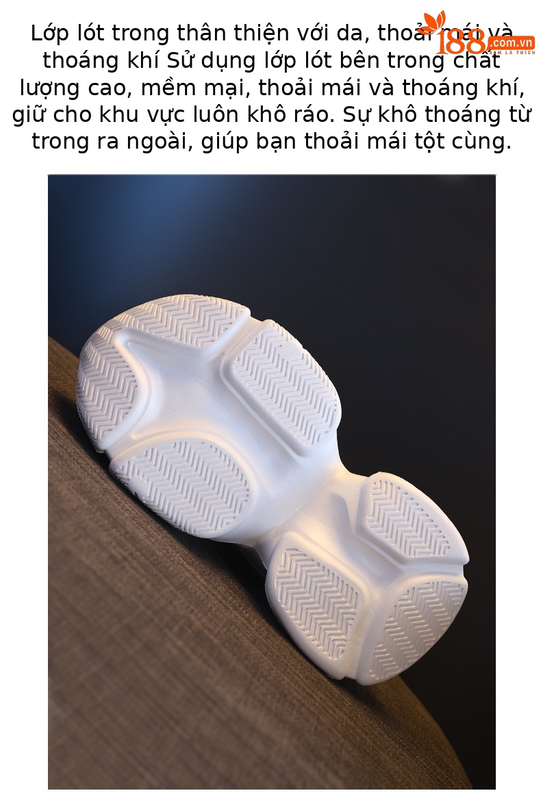 Dép lười nữ đế dày tăng chiều cao, mũi trùm kín, phong cách thể thao — màu trắng, màu xám chi tiết 9