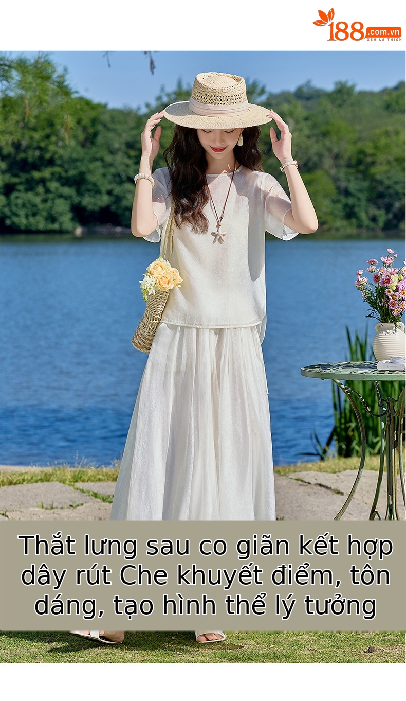 Bộ quần áo hai mảnh sơ mi hoa văn nổi quần ống rộng phong cách Trung Quốc mới — Xanh lá cây nhạtcolor, màu trắng chi tiết 8
