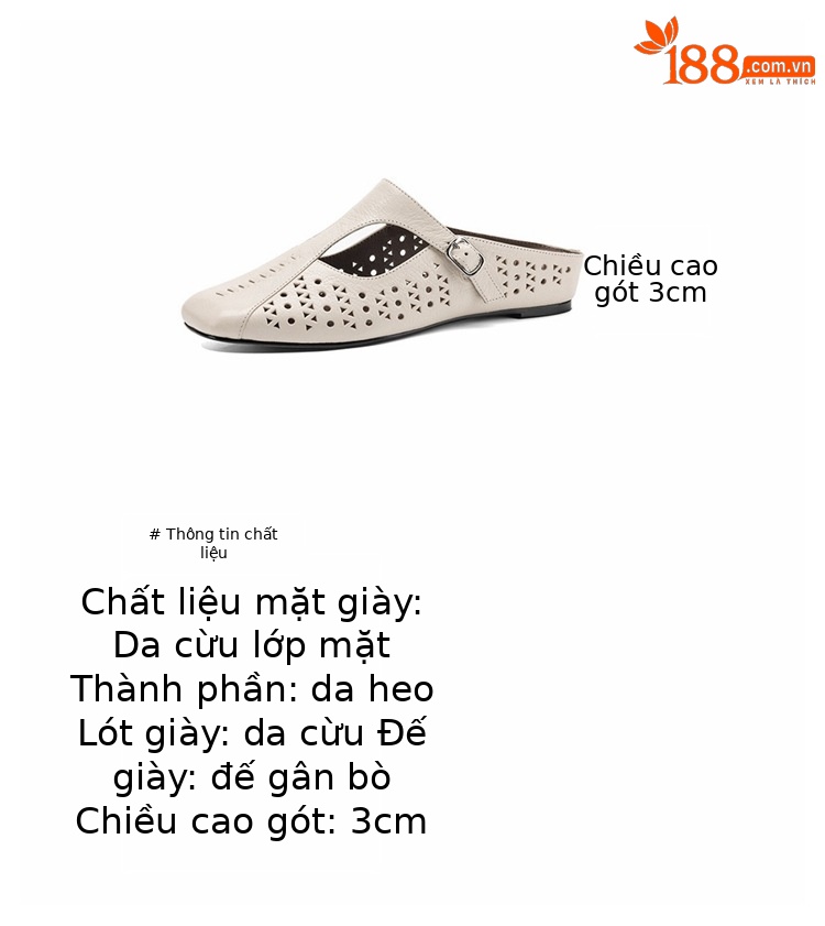 Dép sandal nữ xỏ ngón đế bệt quai chữ T đục lỗ mùa hè — đen chi tiết 4