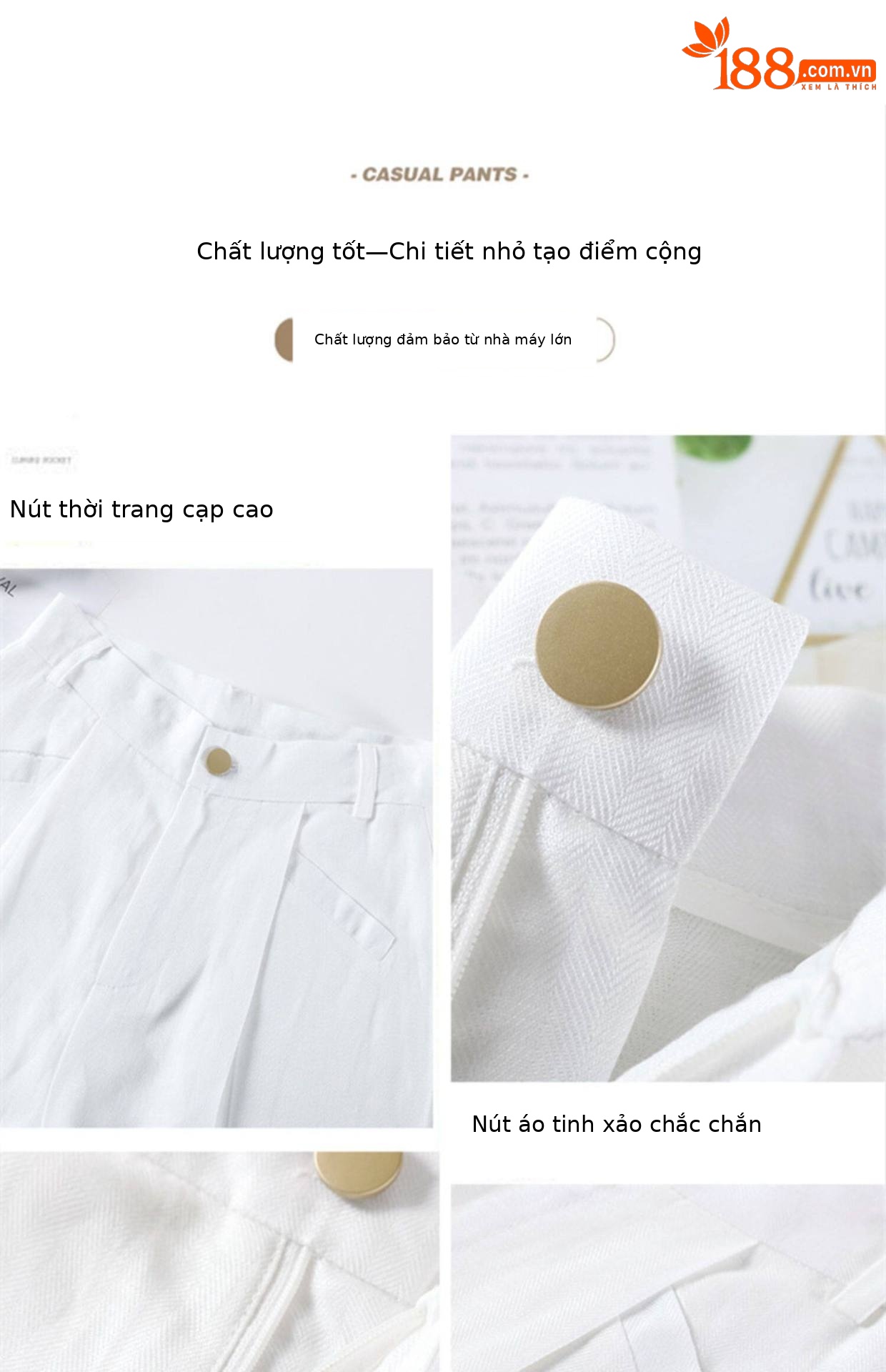 Quần culottes nữ ống rộng cạp cao vải linen cotton mỏng mùa hè — Màu đen thông thường chi tiết 20