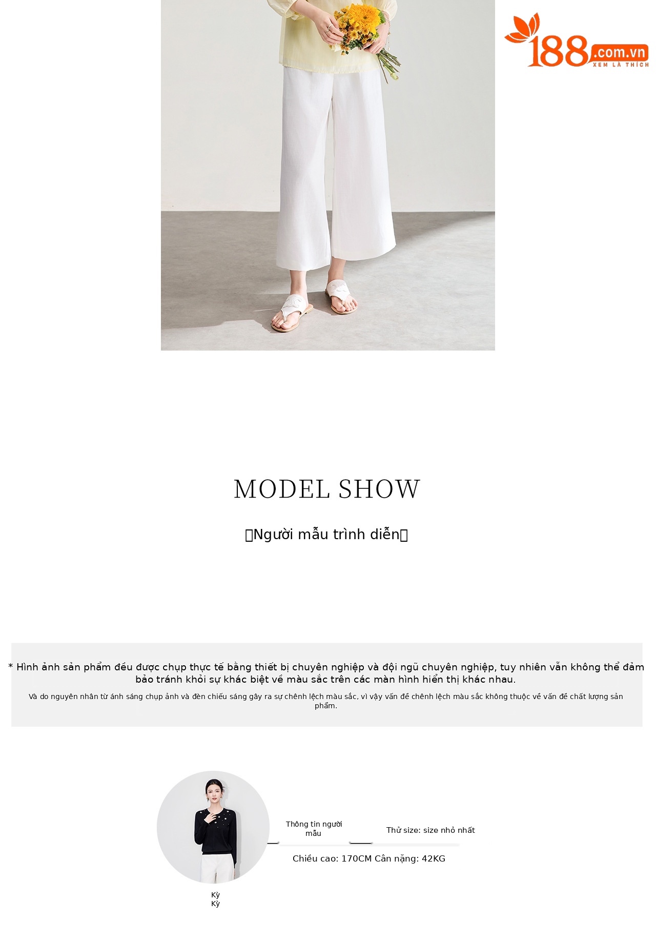 Quần culottes nữ ống rộng chất liệu linen phối sợi tencel, cạp cao dáng suông, mặc mùa hè thoáng mát — Xanh lông mòng đen chi tiết 9