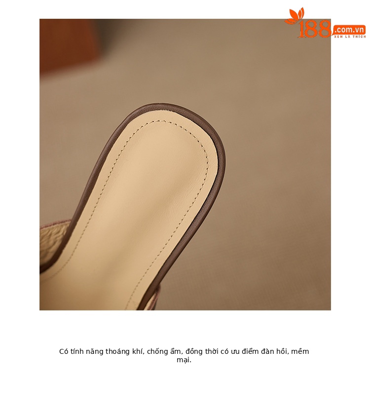 Sandal cao gót nữ mũi vuông hở ngón đế xuồng đan rơm phong cách nghỉ dưỡng — màu nâu, màu trắng ngà chi tiết 16