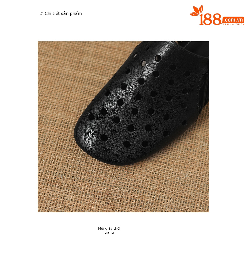 Dép sandal nữ quai chữ V đế xuồng cao gót, phong cách dệt da lộn — đen chi tiết 17