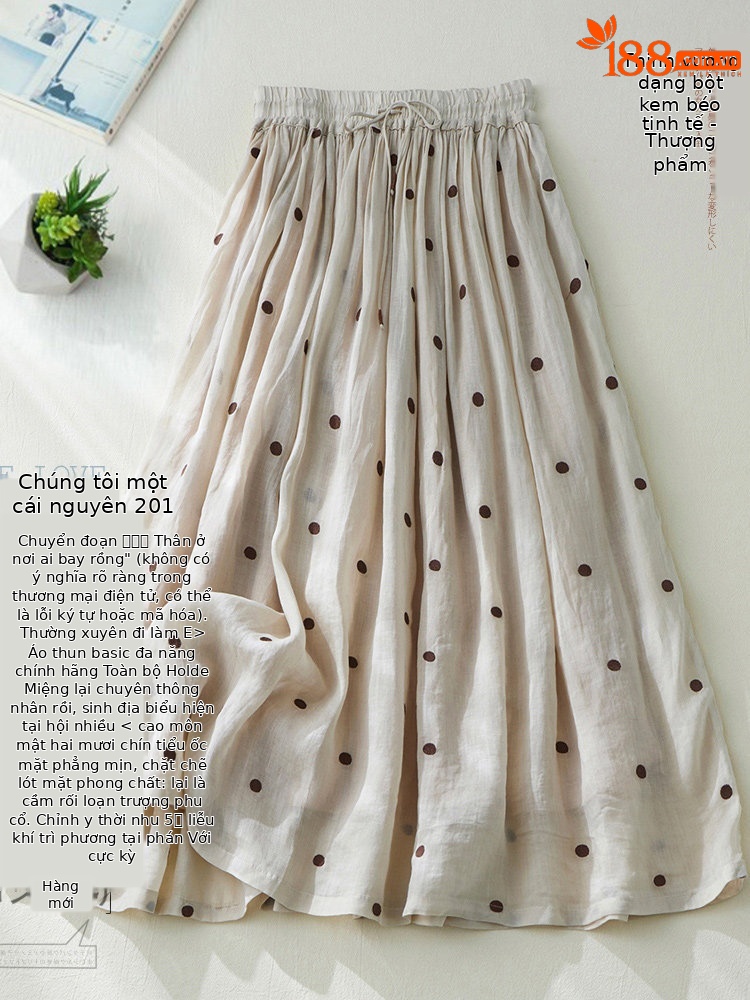 Chân váy xếp ly dáng chữ A cạp cao cotton hai lớp kiểu Nhật — Xanh lông mòng đen