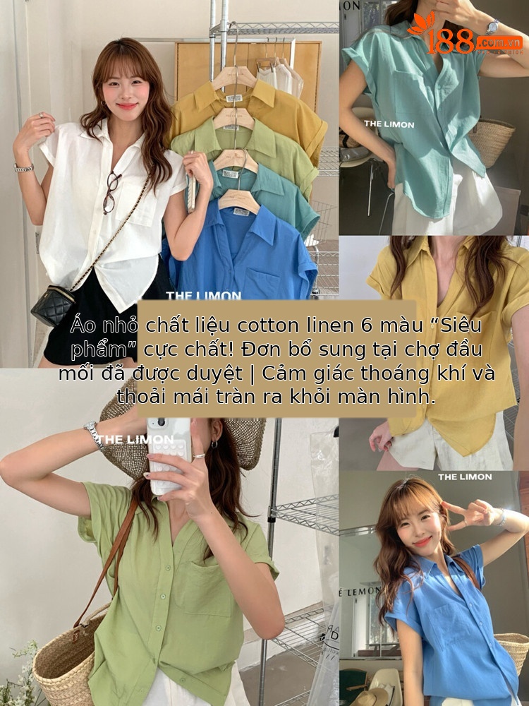 Áo sơ mi ngắn tay nữ cổ polo tay bồng phong cách Hàn Quốc — màu sắc