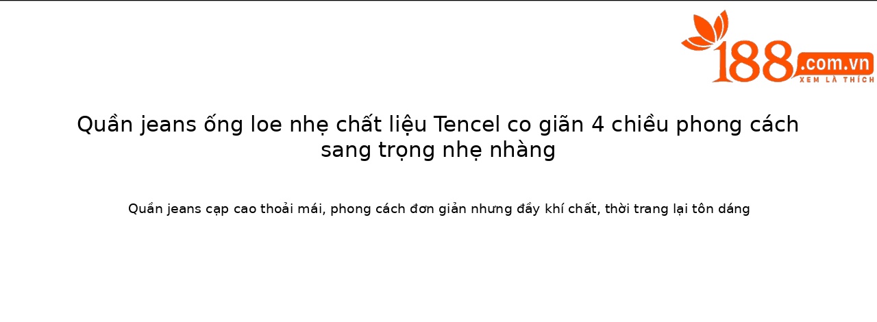 Quần jean nữ ống loe 9 phân, chất vải thun tứ chiều co giãn, nâng mông, phong cách retro — xanh lam chi tiết 1