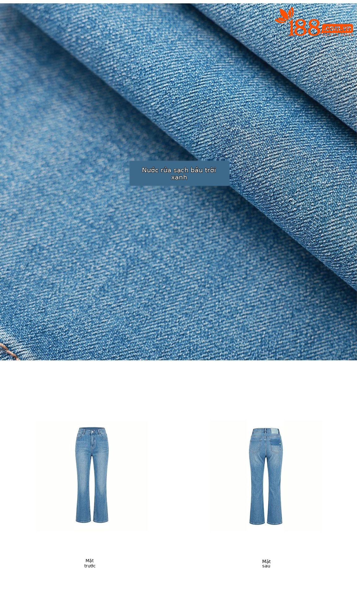Quần jean nữ ống loe 9 phân, chất vải thun tứ chiều co giãn, nâng mông, phong cách retro — xanh lam chi tiết 5