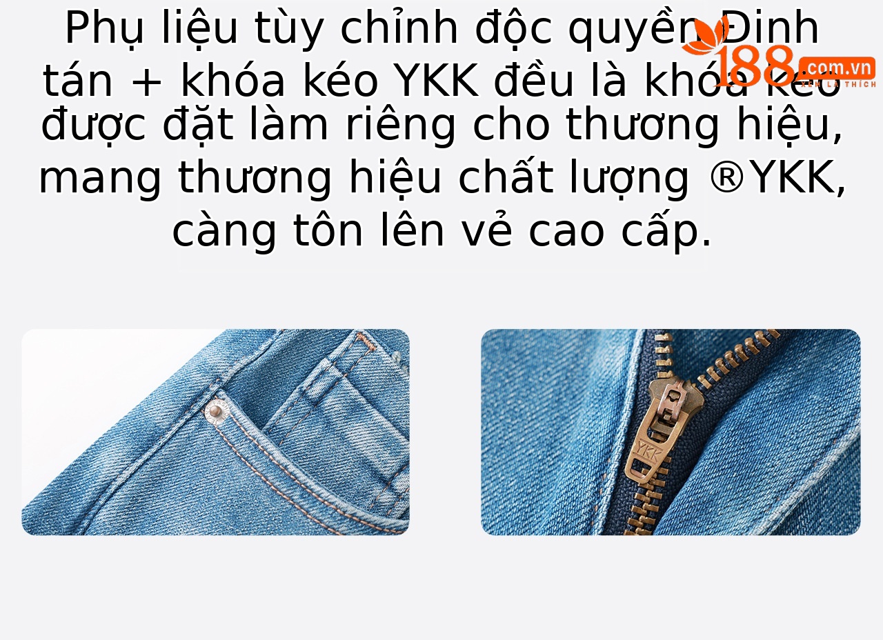 Quần jean nữ ống loe 9 phân, chất vải thun tứ chiều co giãn, nâng mông, phong cách retro — xanh lam chi tiết 13
